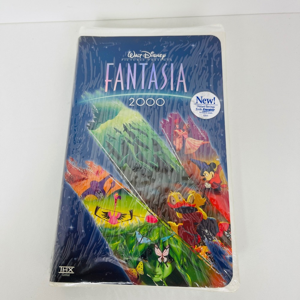 Disney VHS Movie Fantasia 2000 Blue Clamshell THX Certified New Sealed